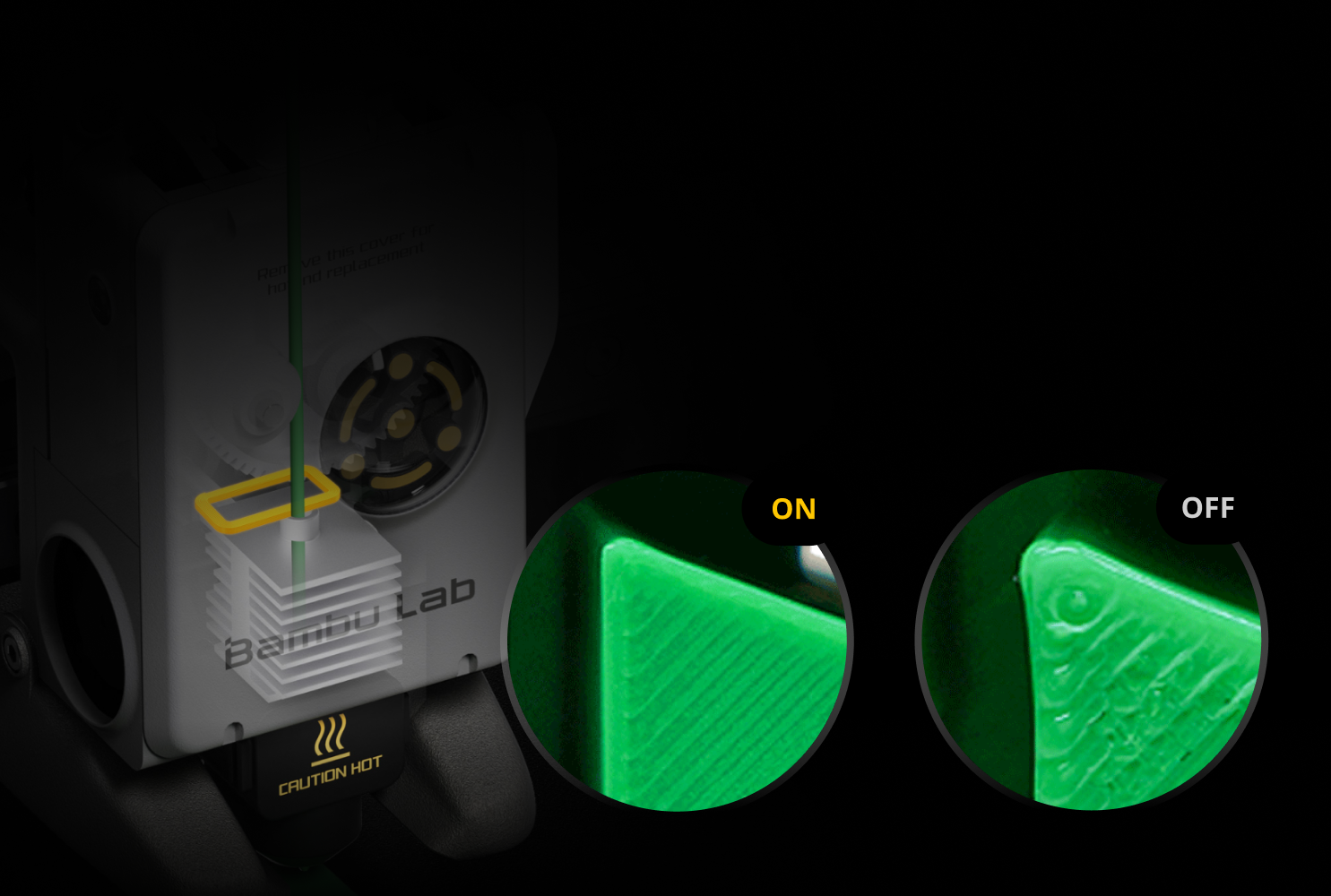 Bambu Lab A1 Mini'de aktif akış kontrolü ile nozzle basıncına göre hassas filament ekstrüzyonu sağlanır. Timuzon güvencesiyle hemen keşfedin.