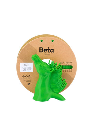 Beta PLA+ Fluorescent Green 1.75mm 1kg Filament ve neon yeşil at figürü 3D yazıcı baskı örneği.