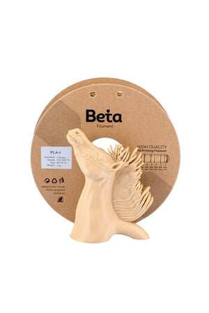 Beta PLA+ Natural Skin 1.75mm 1kg Filament ve ten rengi at figürü 3D yazıcı baskı örneği.