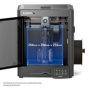 ELEGOO Centauri Carbon 3D yazıcının 256x256x256 mm geniş baskı hacmini gösteren ön görünümü. Timuzon güvencesiyle hemen keşfedin.