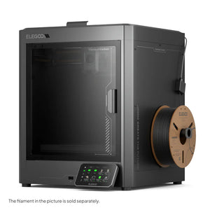 ELEGOO Centauri Carbon 3D yazıcının filament askılı ve dokunmatik ekranlı ön çapraz görünümü. Timuzon güvencesiyle hemen keşfedin.