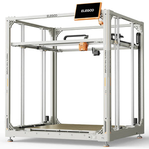 ELEGOO OrangeStorm Giga 3D yazıcı, büyük format baskı alanına sahip endüstriyel açık kasa 3D yazıcı ön çapraz görünüm. Timuzon güvencesiyle hemen keşfedin.